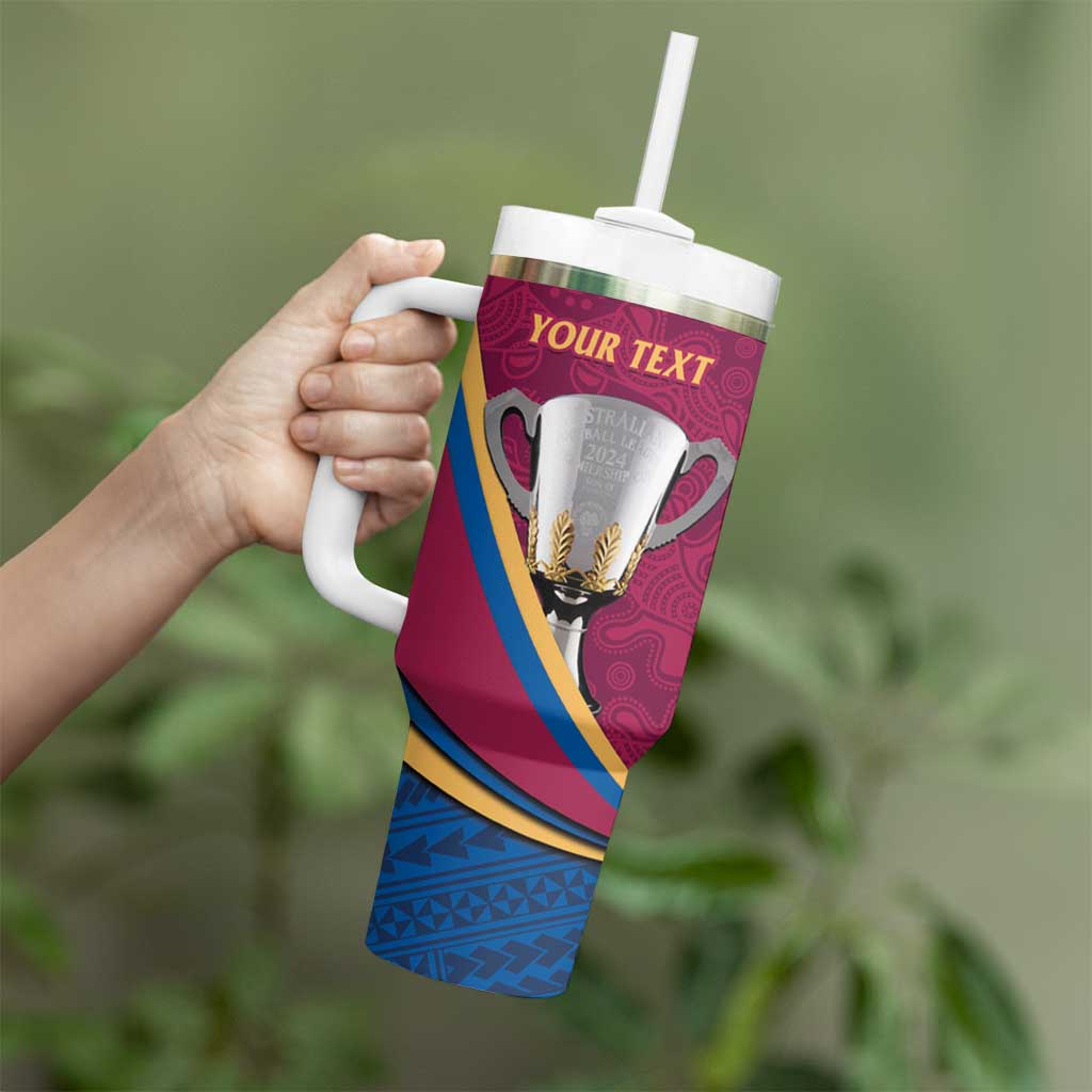 Personalised AFL Brisbane Lions Tumbler With Handle 2024 We Are The Champions - Trophy Style