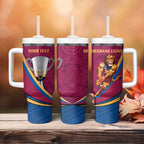 Personalised AFL Brisbane Lions Tumbler With Handle 2024 We Are The Champions - Trophy Style