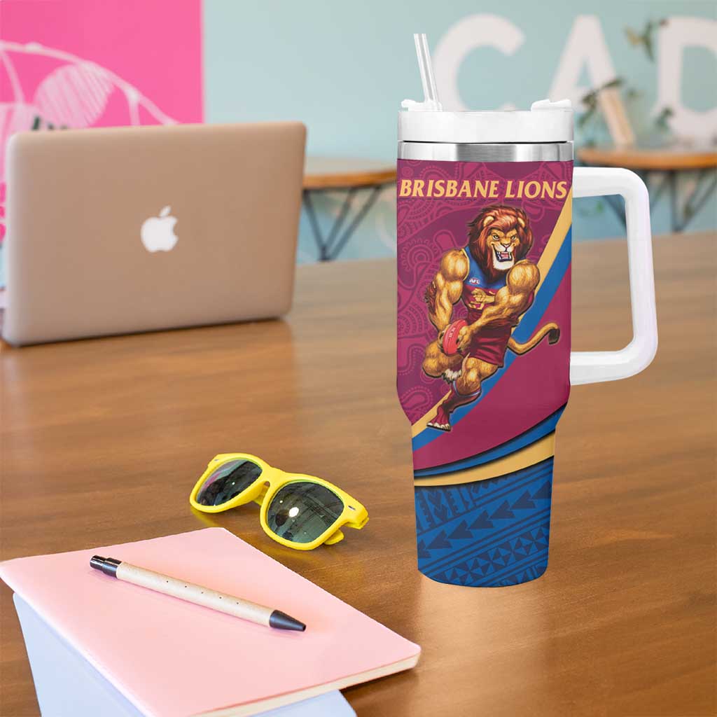 Personalised AFL Brisbane Lions Tumbler With Handle 2024 We Are The Champions - Trophy Style