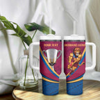 Personalised AFL Brisbane Lions Tumbler With Handle 2024 We Are The Champions - Trophy Style