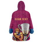 Personalised AFL Brisbane Lions Wearable Blanket Hoodie 2024 We Are The Champions - Trophy Style