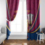 Personalised AFL Brisbane Lions Window Curtain 2024 We Are The Champions - Trophy Style