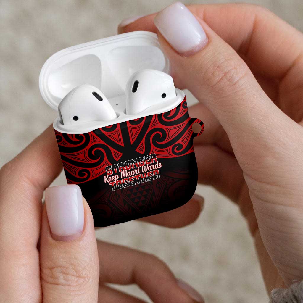 Keep Maori Wards New Zealand AirPods Case Stronger Together Aotearoa Taniko - Aussie Hoodie