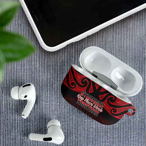 Keep Maori Wards New Zealand AirPods Case Stronger Together Aotearoa Taniko - Aussie Hoodie