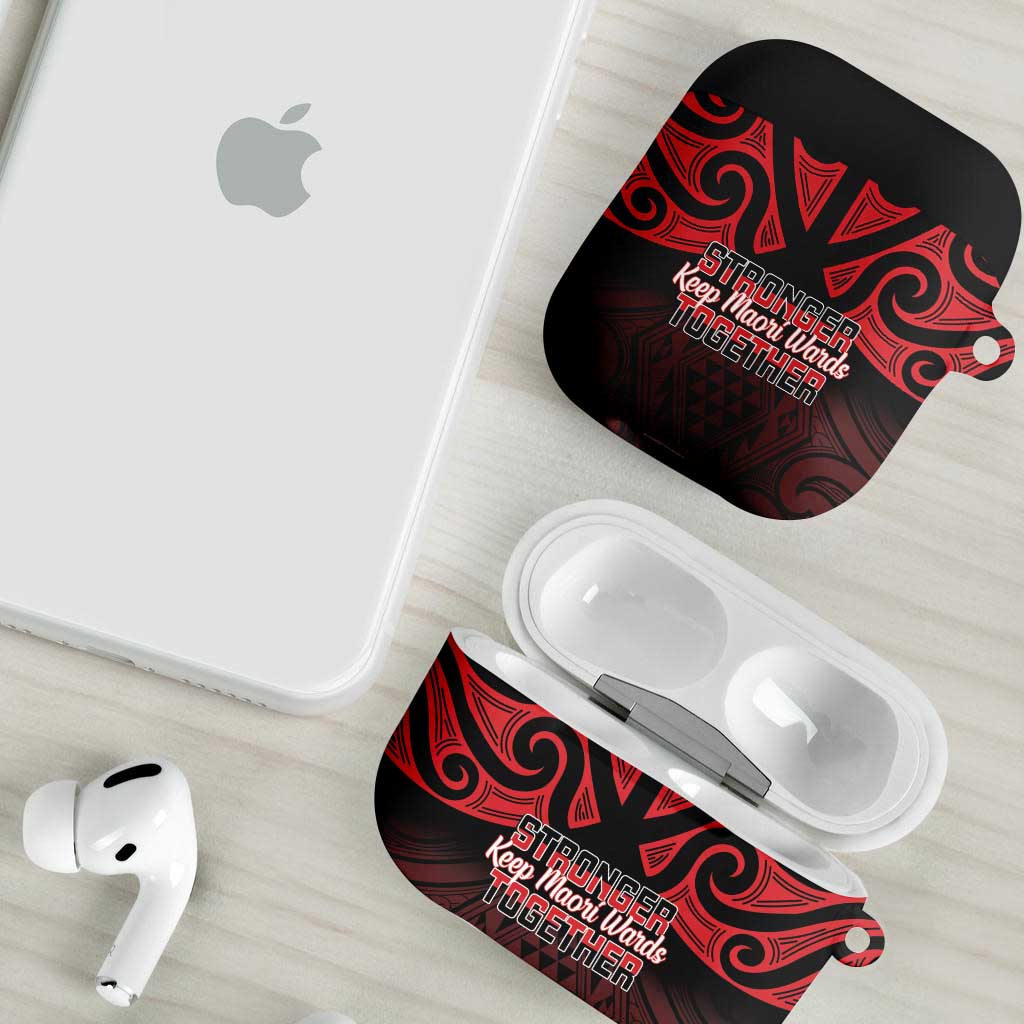 Keep Maori Wards New Zealand AirPods Case Stronger Together Aotearoa Taniko - Aussie Hoodie