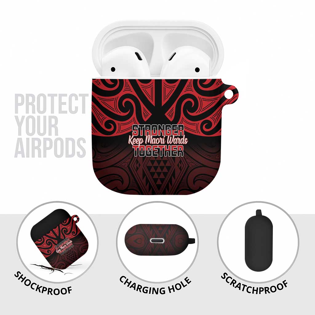 Keep Maori Wards New Zealand AirPods Case Stronger Together Aotearoa Taniko - Aussie Hoodie