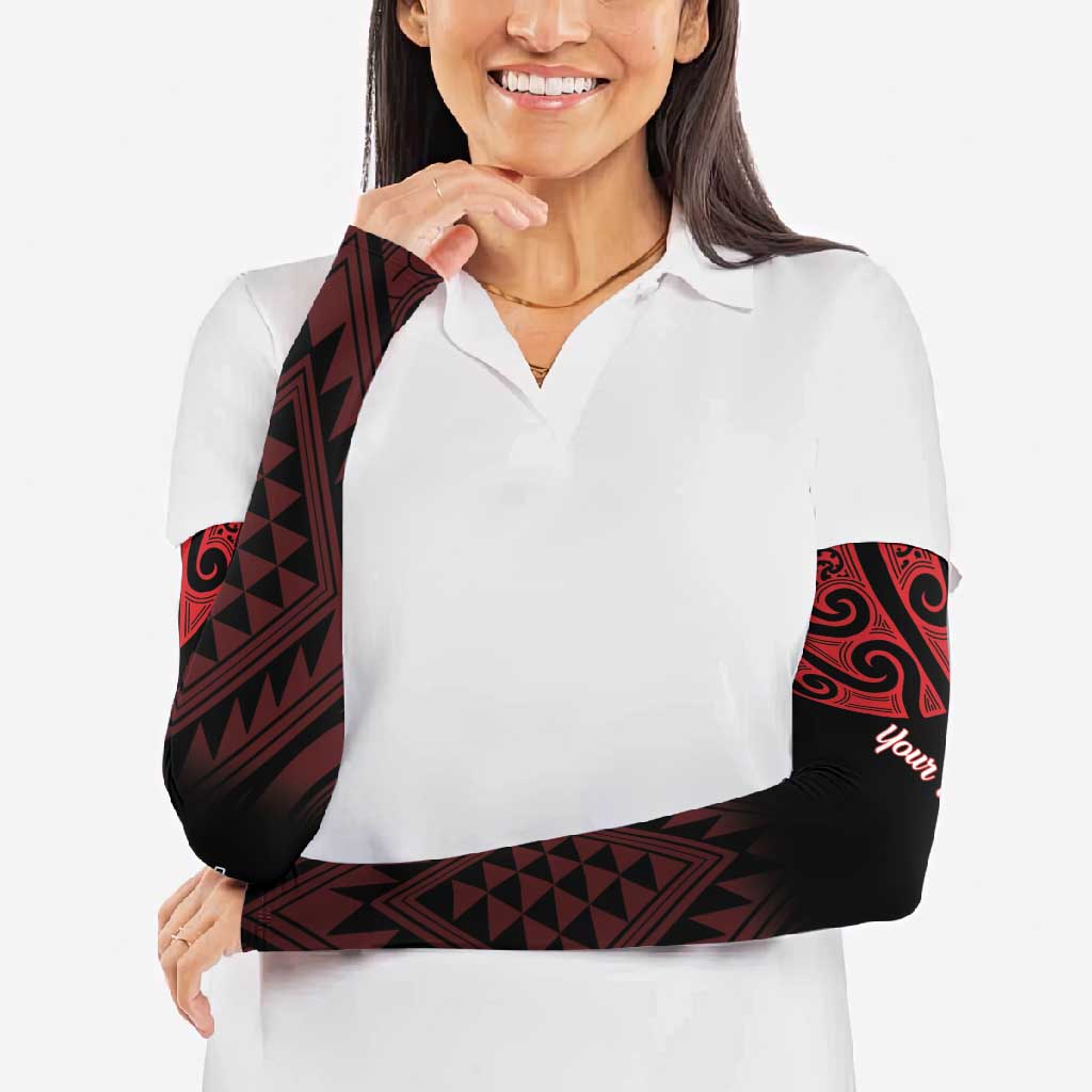Personalised Keep Maori Wards New Zealand Arm Sleeves Stronger Together Aotearoa Taniko - Aussie Hoodie