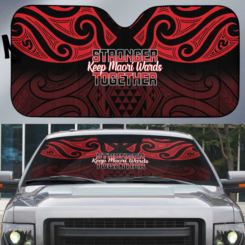 Keep Maori Wards New Zealand Auto Sun Shade Stronger Together Aotearoa Taniko - Aussie Hoodie