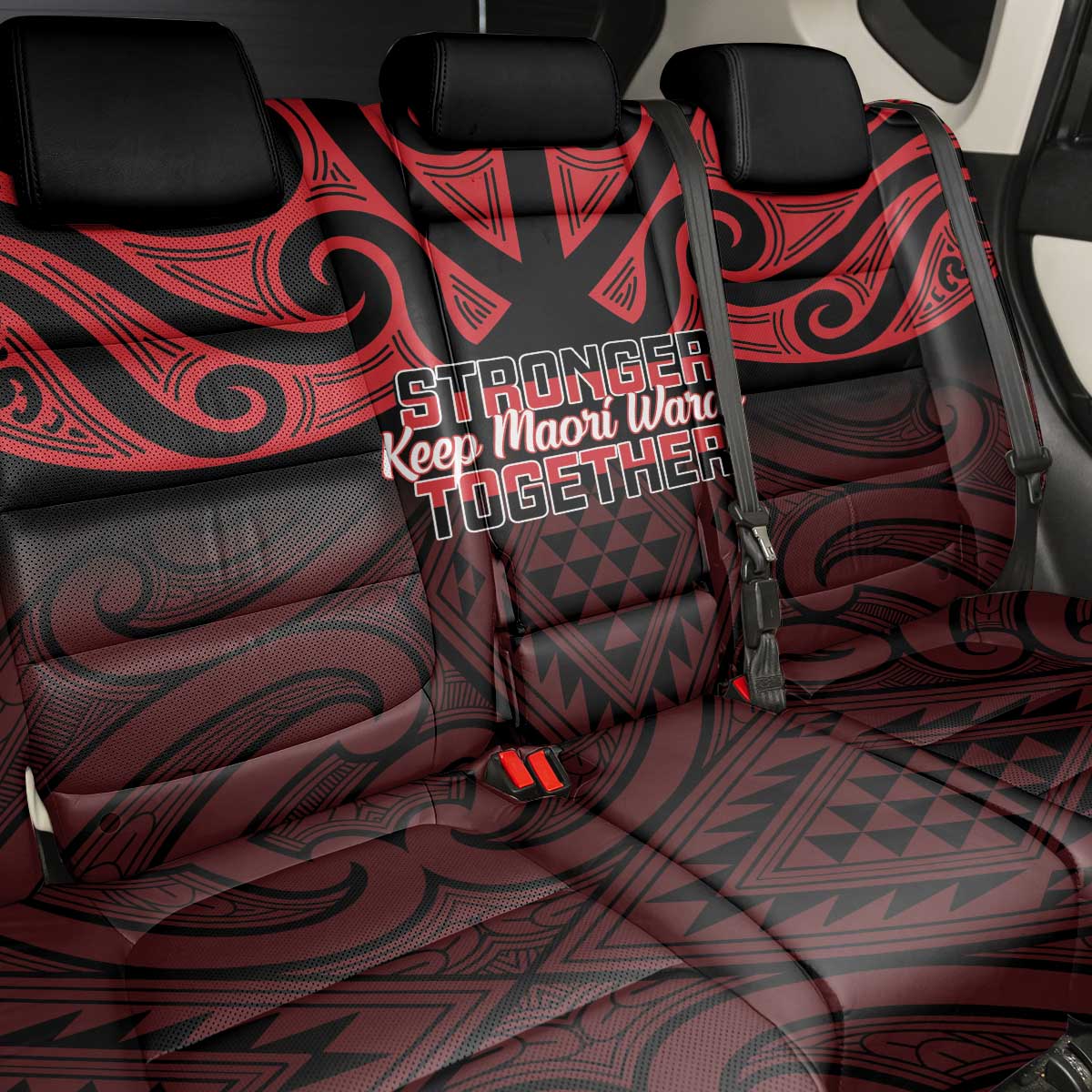 Keep Maori Wards New Zealand Back Car Seat Cover Stronger Together Aotearoa Taniko - Aussie Hoodie