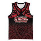 Personalised Keep Maori Wards New Zealand Basketball Jersey Stronger Together Aotearoa Taniko - Aussie Hoodie