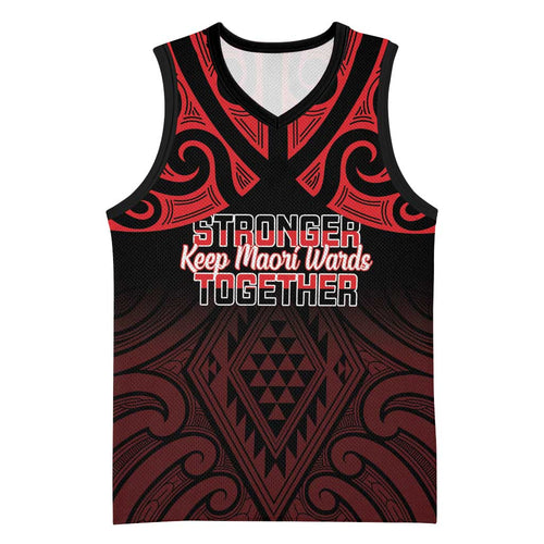 Personalised Keep Maori Wards New Zealand Basketball Jersey Stronger Together Aotearoa Taniko - Aussie Hoodie