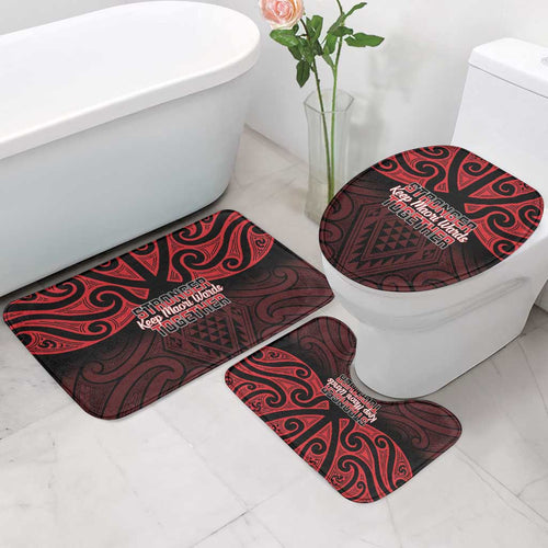 Keep Maori Wards New Zealand Bathroom Set Stronger Together Aotearoa Taniko - Aussie Hoodie