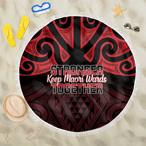 Keep Maori Wards New Zealand Beach Blanket Stronger Together Aotearoa Taniko - Aussie Hoodie