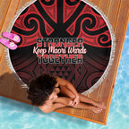 Keep Maori Wards New Zealand Beach Blanket Stronger Together Aotearoa Taniko - Aussie Hoodie