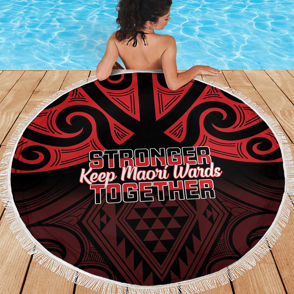 Keep Maori Wards New Zealand Beach Blanket Stronger Together Aotearoa Taniko - Aussie Hoodie