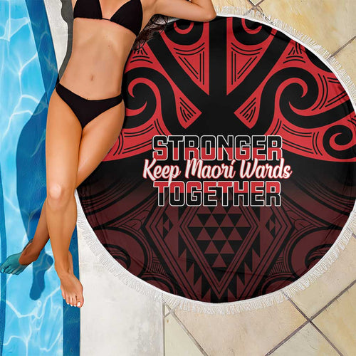 Keep Maori Wards New Zealand Beach Blanket Stronger Together Aotearoa Taniko - Aussie Hoodie