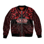 Personalised Keep Maori Wards New Zealand Bomber Jacket Stronger Together Aotearoa Taniko - Aussie Hoodie