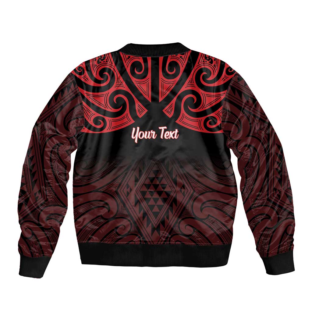 Personalised Keep Maori Wards New Zealand Bomber Jacket Stronger Together Aotearoa Taniko - Aussie Hoodie