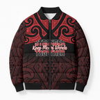 Personalised Keep Maori Wards New Zealand Bomber Puffer Jacket Stronger Together Aotearoa Taniko - Aussie Hoodie