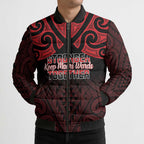 Personalised Keep Maori Wards New Zealand Bomber Puffer Jacket Stronger Together Aotearoa Taniko - Aussie Hoodie