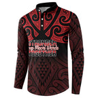 Personalised Keep Maori Wards New Zealand Button Sweatshirt Stronger Together Aotearoa Taniko - Aussie Hoodie