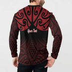 Personalised Keep Maori Wards New Zealand Button Sweatshirt Stronger Together Aotearoa Taniko - Aussie Hoodie
