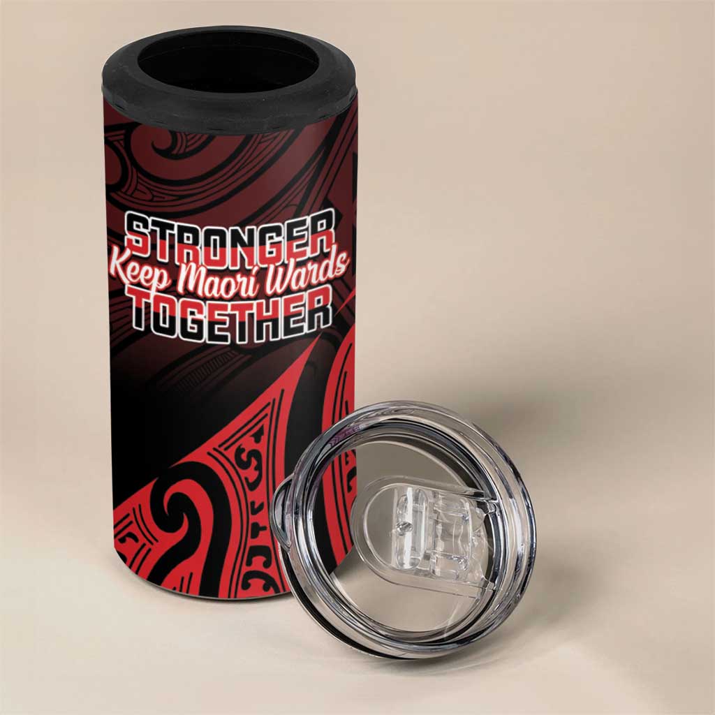 Personalised Keep Maori Wards New Zealand 4 in 1 Can Cooler Tumbler Stronger Together Aotearoa Taniko - Aussie Hoodie