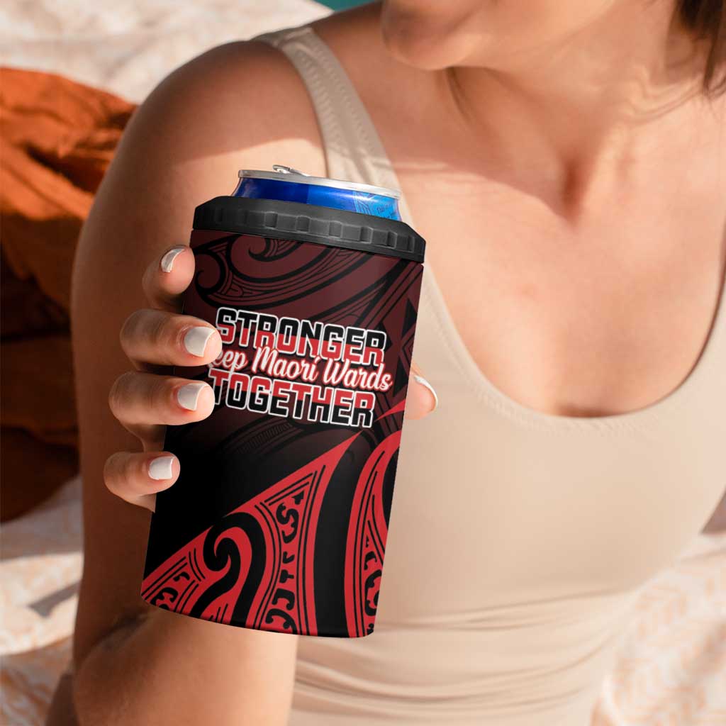 Personalised Keep Maori Wards New Zealand 4 in 1 Can Cooler Tumbler Stronger Together Aotearoa Taniko - Aussie Hoodie