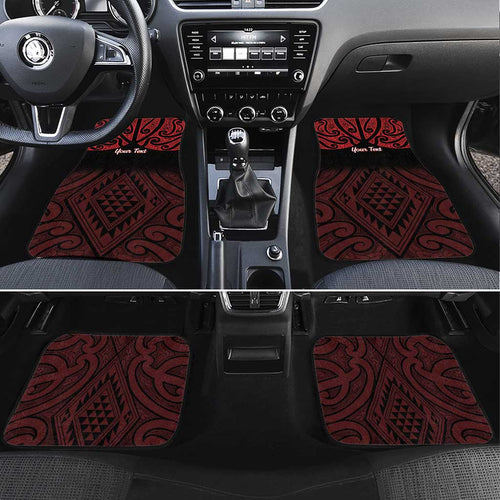 Personalised Keep Maori Wards New Zealand Car Mats Stronger Together Aotearoa Taniko - Aussie Hoodie