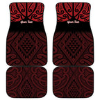 Personalised Keep Maori Wards New Zealand Car Mats Stronger Together Aotearoa Taniko - Aussie Hoodie