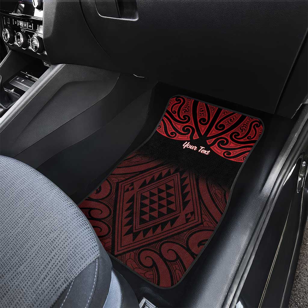 Personalised Keep Maori Wards New Zealand Car Mats Stronger Together Aotearoa Taniko - Aussie Hoodie