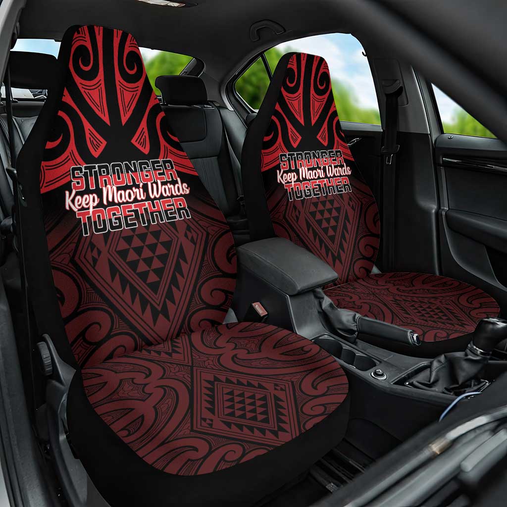 Keep Maori Wards New Zealand Car Seat Cover Stronger Together Aotearoa Taniko - Aussie Hoodie