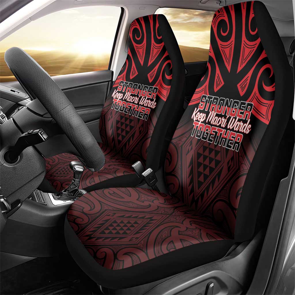 Keep Maori Wards New Zealand Car Seat Cover Stronger Together Aotearoa Taniko - Aussie Hoodie