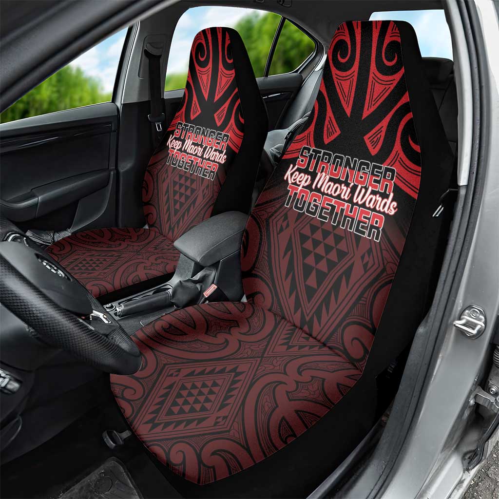 Keep Maori Wards New Zealand Car Seat Cover Stronger Together Aotearoa Taniko - Aussie Hoodie