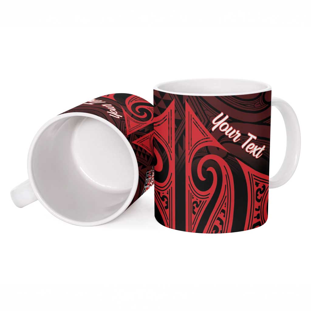Personalised Keep Maori Wards New Zealand Ceramic Mug Stronger Together Aotearoa Taniko - Aussie Hoodie