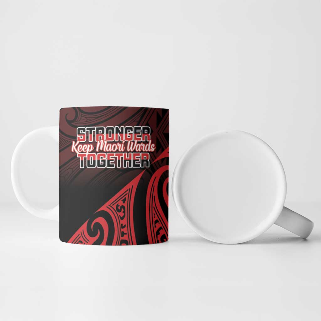 Personalised Keep Maori Wards New Zealand Ceramic Mug Stronger Together Aotearoa Taniko - Aussie Hoodie