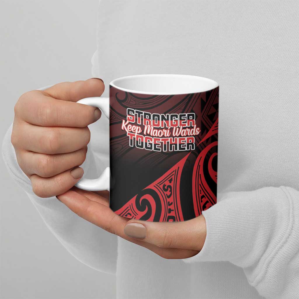 Personalised Keep Maori Wards New Zealand Ceramic Mug Stronger Together Aotearoa Taniko - Aussie Hoodie