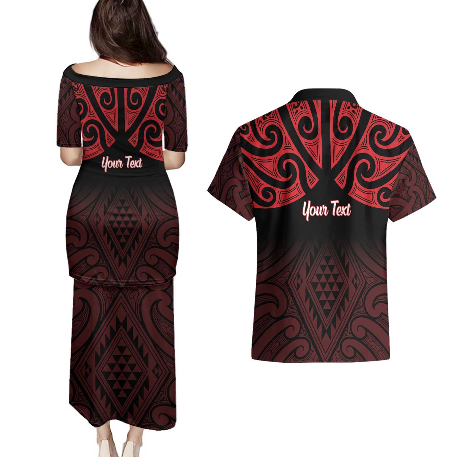 Personalised Keep Maori Wards New Zealand Couples Matching Puletasi and Hawaiian Shirt Stronger Together Aotearoa Taniko - Aussie Hoodie