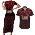 Personalised Keep Maori Wards New Zealand Couples Matching Short Sleeve Bodycon Dress and Hawaiian Shirt Stronger Together Aotearoa Taniko - Aussie Hoodie