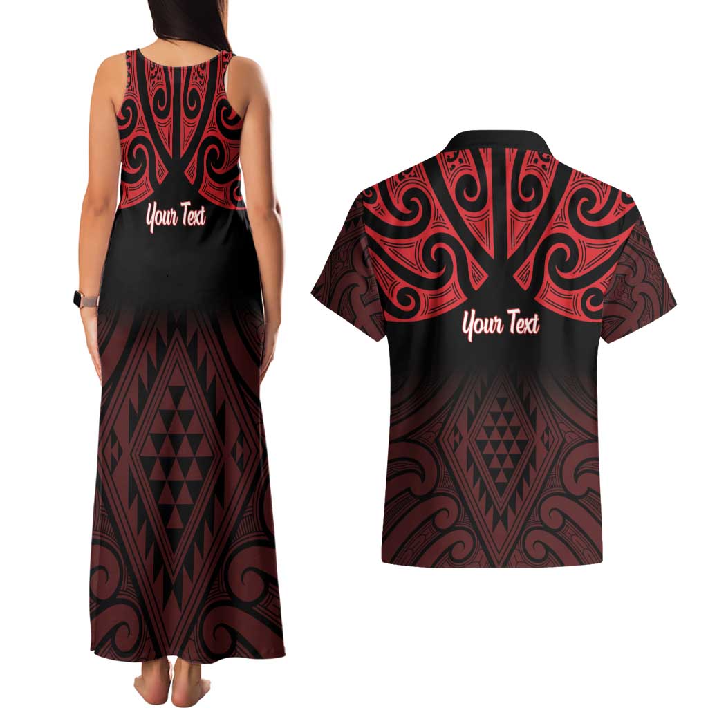 Personalised Keep Maori Wards New Zealand Couples Matching Tank Maxi Dress and Hawaiian Shirt Stronger Together Aotearoa Taniko - Aussie Hoodie