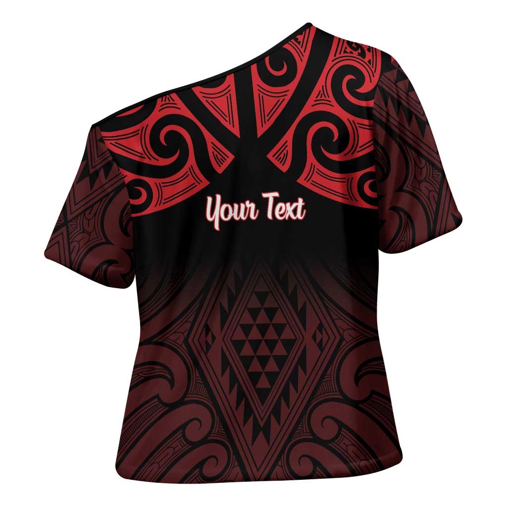 Personalised Keep Maori Wards New Zealand Cross Shoulder Shirt Stronger Together Aotearoa Taniko - Aussie Hoodie