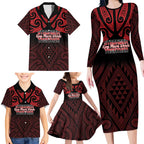 Personalised Keep Maori Wards New Zealand Family Matching Long Sleeve Bodycon Dress and Hawaiian Shirt Stronger Together Aotearoa Taniko - Aussie Hoodie