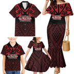 Personalised Keep Maori Wards New Zealand Family Matching Mermaid Dress and Hawaiian Shirt Stronger Together Aotearoa Taniko - Aussie Hoodie