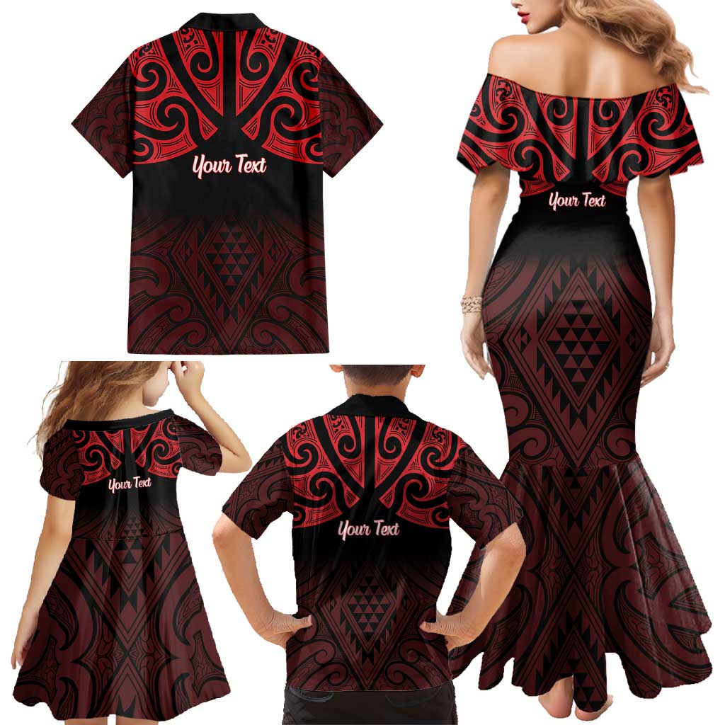 Personalised Keep Maori Wards New Zealand Family Matching Mermaid Dress and Hawaiian Shirt Stronger Together Aotearoa Taniko - Aussie Hoodie