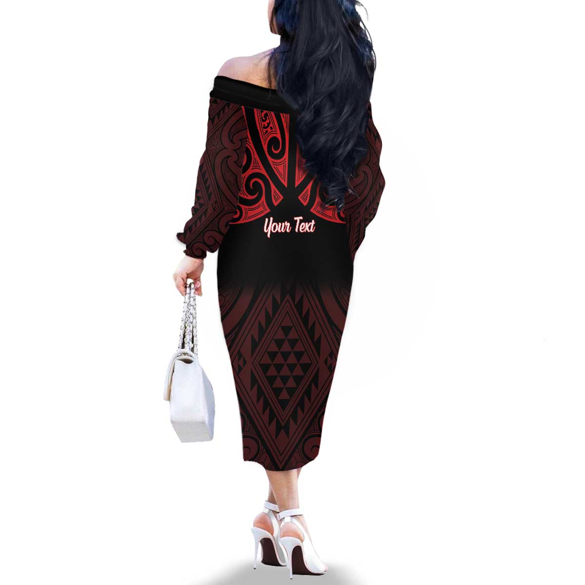 Personalised Keep Maori Wards New Zealand Family Matching Off The Shoulder Long Sleeve Dress and Hawaiian Shirt Stronger Together Aotearoa Taniko - Aussie Hoodie