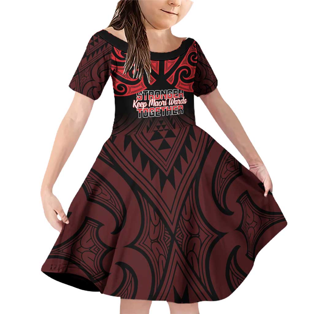 Personalised Keep Maori Wards New Zealand Family Matching Off Shoulder Short Dress and Hawaiian Shirt Stronger Together Aotearoa Taniko - Aussie Hoodie