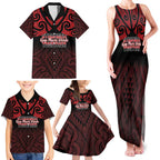 Personalised Keep Maori Wards New Zealand Family Matching Tank Maxi Dress and Hawaiian Shirt Stronger Together Aotearoa Taniko - Aussie Hoodie