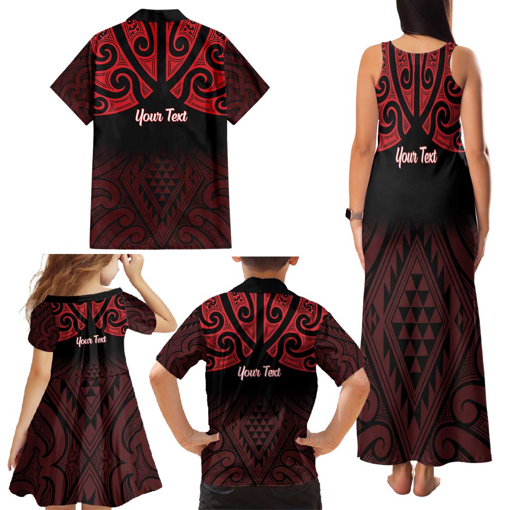 Personalised Keep Maori Wards New Zealand Family Matching Tank Maxi Dress and Hawaiian Shirt Stronger Together Aotearoa Taniko - Aussie Hoodie
