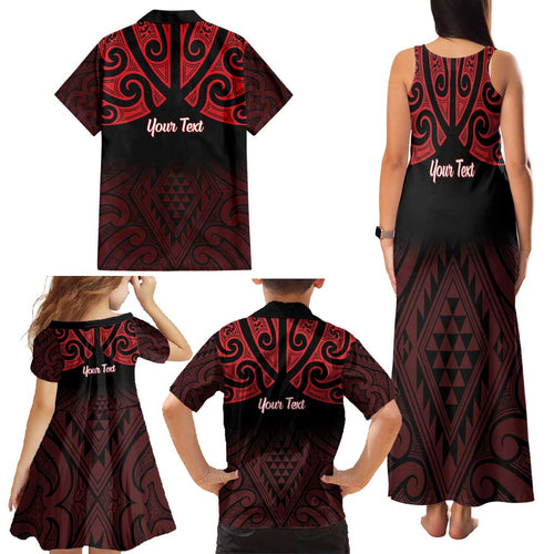 Personalised Keep Maori Wards New Zealand Family Matching Tank Maxi Dress and Hawaiian Shirt Stronger Together Aotearoa Taniko - Aussie Hoodie