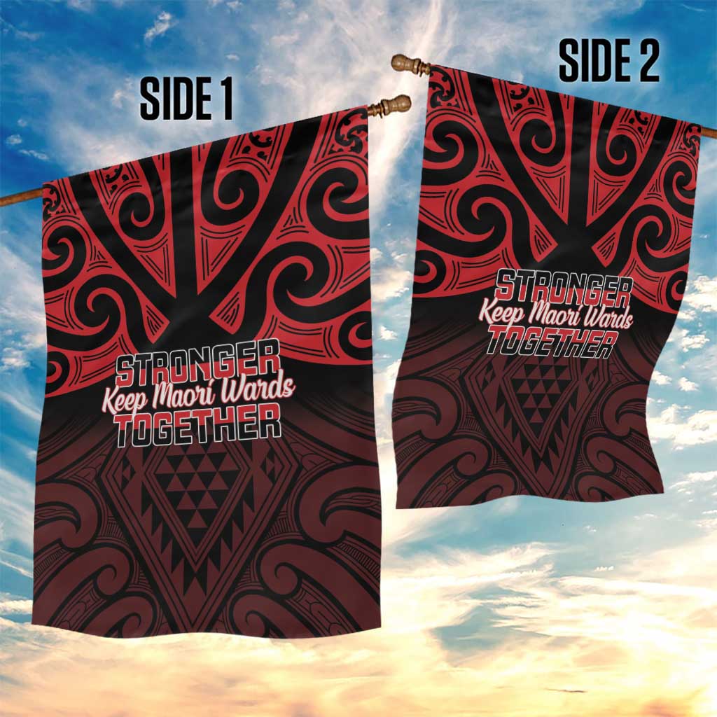 Keep Maori Wards New Zealand Garden Flag Stronger Together Aotearoa Taniko - Aussie Hoodie